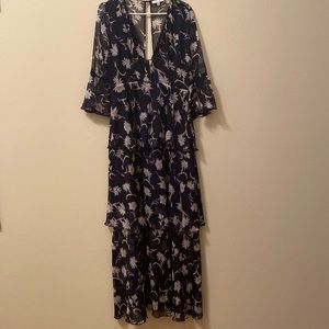 Flower pattern Maxi dress
